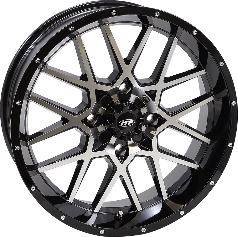 Itp - Wheel - Hurricane - Front/Rear - Black Machined - 18x6.5 - 4/137 - 4+2.5 (+10 mm) - Hurricane Wheel - 1822515546B Itp - Wheel - Hurricane - Front/Rear - Black Machined - 18x6.5 - 4/137 - 4+2.5 (+10 mm) - Hurricane Wheel - 1822515546B