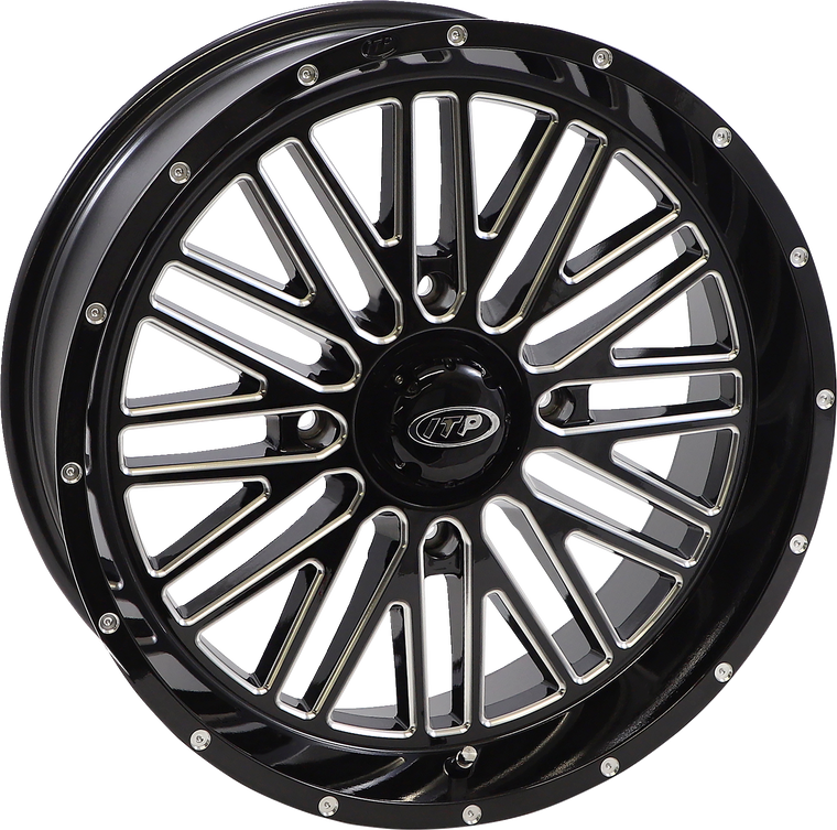 Itp - Wheel - Momentum - Front/Rear - Black/Milled - 18x6.5 - 4/156 - 4+2.5 (+10 mm) - Momentum Wheel - 1822743731B