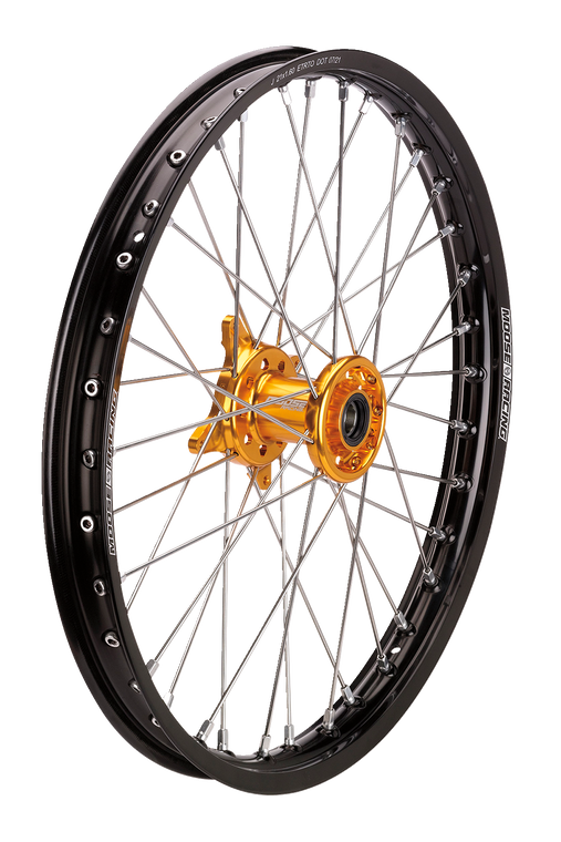Moose Racing - SX-1 Complete Wheel - Front - Black Wheel/Gold Hub - 21" x 1.60" - SX-1 Complete Wheels - CF-16021BKBU