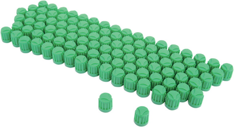 K&l Supply - Valve Cap Stem - Green - 100 Pack - Valve Stem Kit Replacement Cap - 32-9988