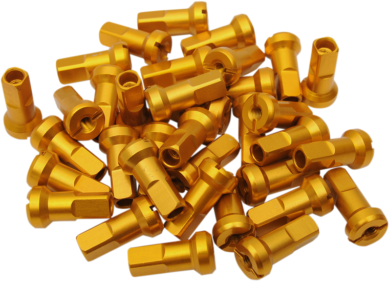 Moose Racing - MX1 Nipple Set - Gold - 9 Gauge - Nipple Set - 24-990