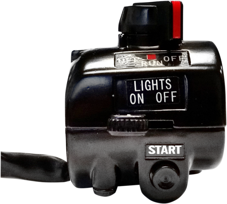 K&s Technologies - Handlebar Switch DOT - Black - Vintage Style Handlebar Switch - 12-0054B