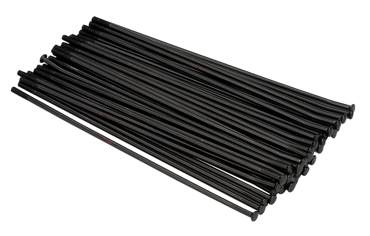 Moose Racing - MX1 Spoke Set - Stainless Steel - Front - Black - 21" - MX1 Stainless Steel Spoke - 24-301-BK