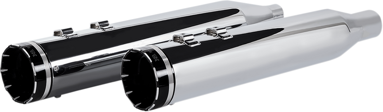 Khrome Werks - 4.5" Mufflers for Touring - Chrome with Tracer - HP-Plus 4.5" Slip-On Mufflers - 202735 Khrome Werks - 4.5" Mufflers for Touring - Chrome with Tracer - HP-Plus 4.5" Slip-On Mufflers - 202735