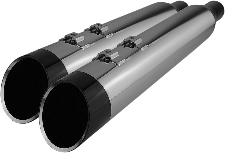 Khrome Werks - Mufflers - Chrome with Edge Tip - HP-Plus 4.5" Slip-On Mufflers - 202685