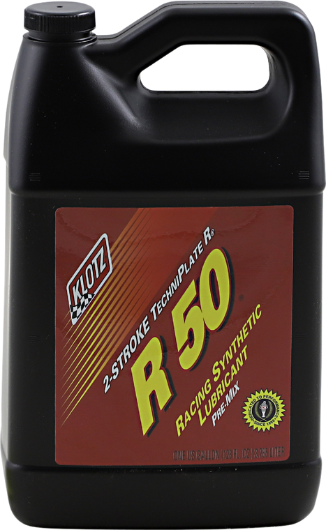 Klotz Oil - R-50 Racing TechniPlate Synthetic Premix 2-Stroke Oil - 1 U.S. gal. - R-50 Racing TechniPlate Synthetic 2-Stroke Premix Oil - KL-105 Klotz Oil - R-50 Racing TechniPlate Synthetic Premix 2-Stroke Oil - 1 U.S. gal. - R-50 Racing TechniPlate Synthetic 2-Stroke Premix Oil - KL-105