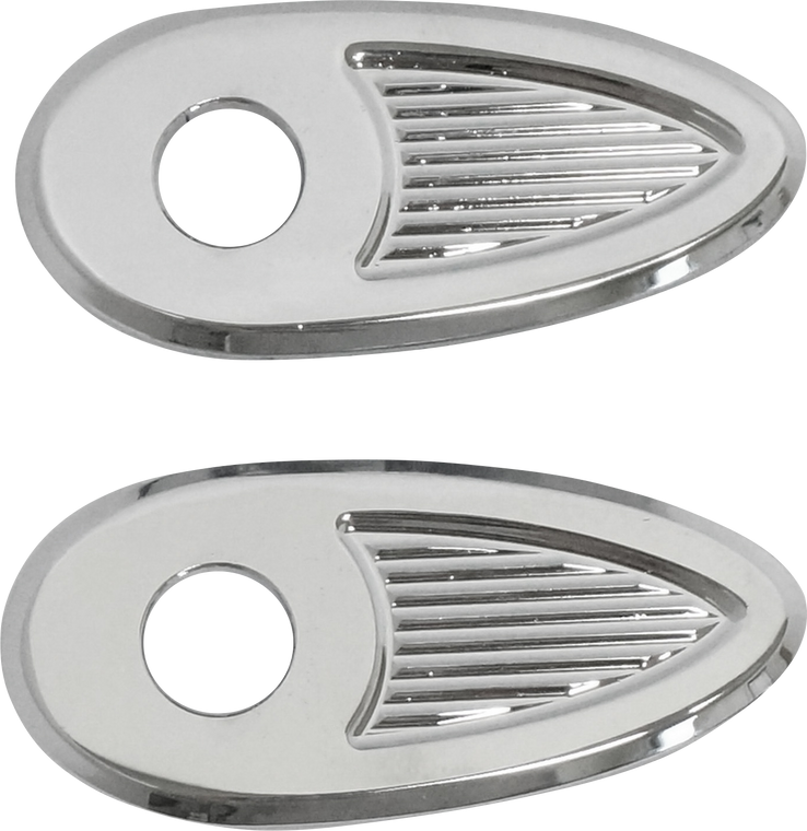 Kodlin Motorcycle - Fender Strut Adapter - Rear -  Chrome - Fender Struts Rear Turn Signal Adapter/Cover Plates - K68485