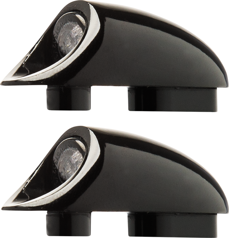 Kodlin Motorcycle - 3-1 Mini Fender Strut Indicator Lights - Black - Neowise 3-1 Mini Fender Strut Indicator Lights - K68489