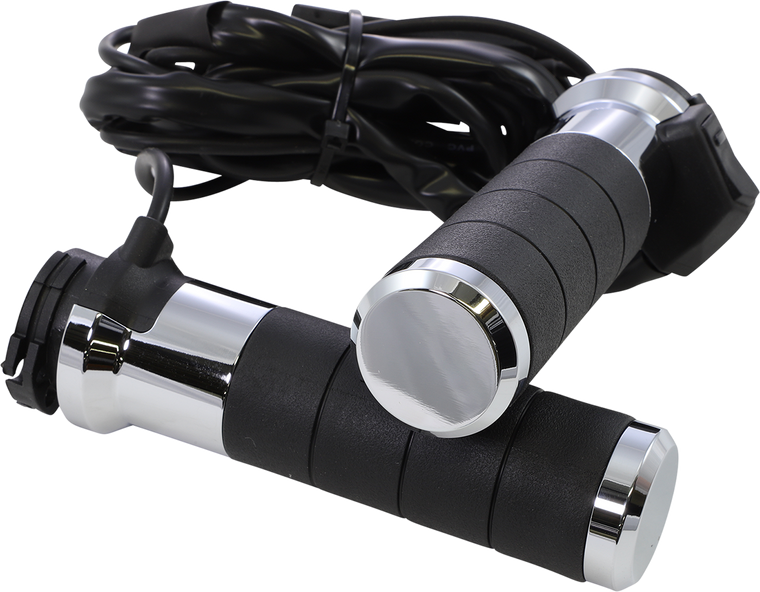 Koso - Grips - Heated - Titan-X - 1" - Chrome - Titan-X Heated Grips - AX068M10 Koso - Grips - Heated - Titan-X - 1" - Chrome - Titan-X Heated Grips - AX068M10