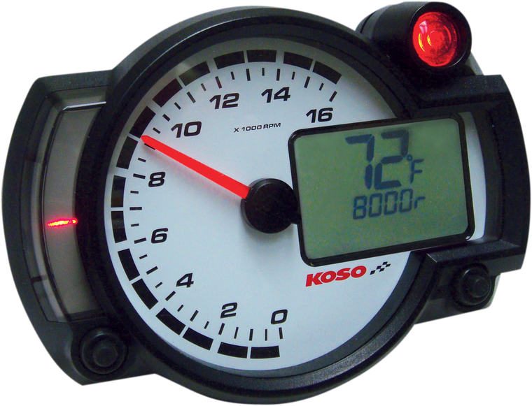 Koso - RX2-NR GP-Style Race Tachometer - 5.35" W x 4" H x 2.05" D - RX2-NR GP-Style Race Tachometer - BA015000
