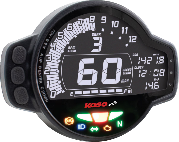 Koso - Multi-Functional Gauge - MS-01 - Honda Grom - MS-01 Multi-functional Gauge - BA078100-GR