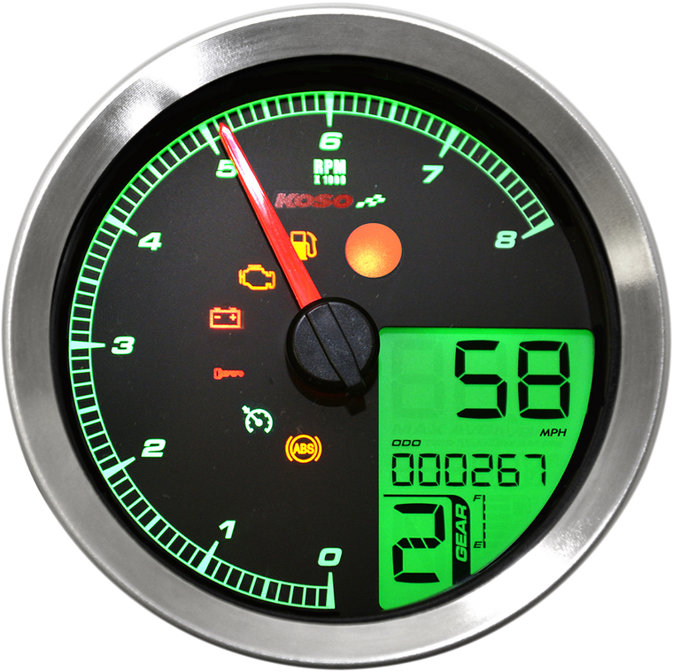 Koso - TSCH MULTI METR HD-04 SIL - HD-04 Speedometer/Tachometer - BA051221
