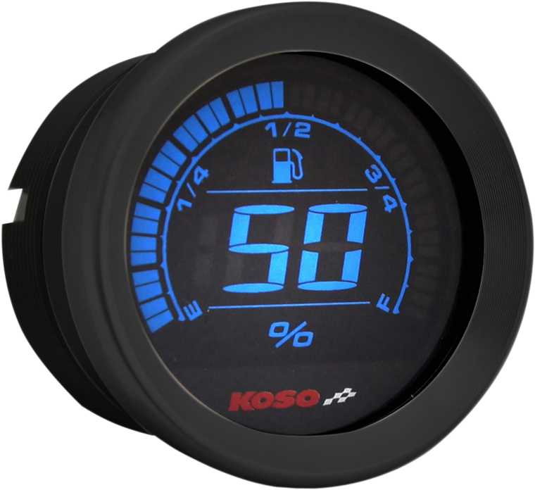 Koso - 2" Fuel Level Gauge - Black - Replacement Gauge - BA050210