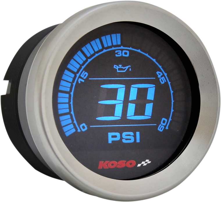 Koso - 2" Oil Pressure Gauge - Chrome - Replacement Gauge - BA050410