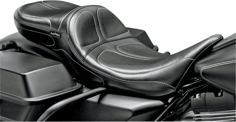 Le Pera - Maverick Daddy Long Legs Seat  - Black - Stitched - FL - Maverick Daddy Long Legs Seat - LK-957DL Le Pera - Maverick Daddy Long Legs Seat  - Black - Stitched - FL - Maverick Daddy Long Legs Seat - LK-957DL