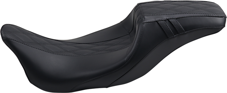 Le Pera - Outcast Daddy Long Legs Seat - Full-Length - Without Backrest - Black W/Black Double Diamond Inlay - Outcast Daddy Long Legs Seat - LK-987DLGT2
