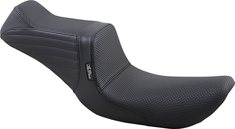 Le Pera - Tailwhip Seat - Basketweave - Black - FXD '99-'03 - Tailwhip Seat - LN-581BW