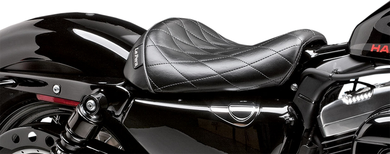 Le Pera - Bare Bones Solo Seat - Diamond Stitch - Black - XL - Bare Bones  Solo Seat - LK-006DM