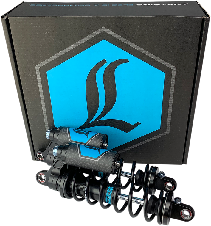 Legend Suspension - REVO ARC Piggyback Shocks - Standard - Black - 13" - '99-'17 Dyna - REVO ARC Piggyback Coil Suspension - 1310-1890