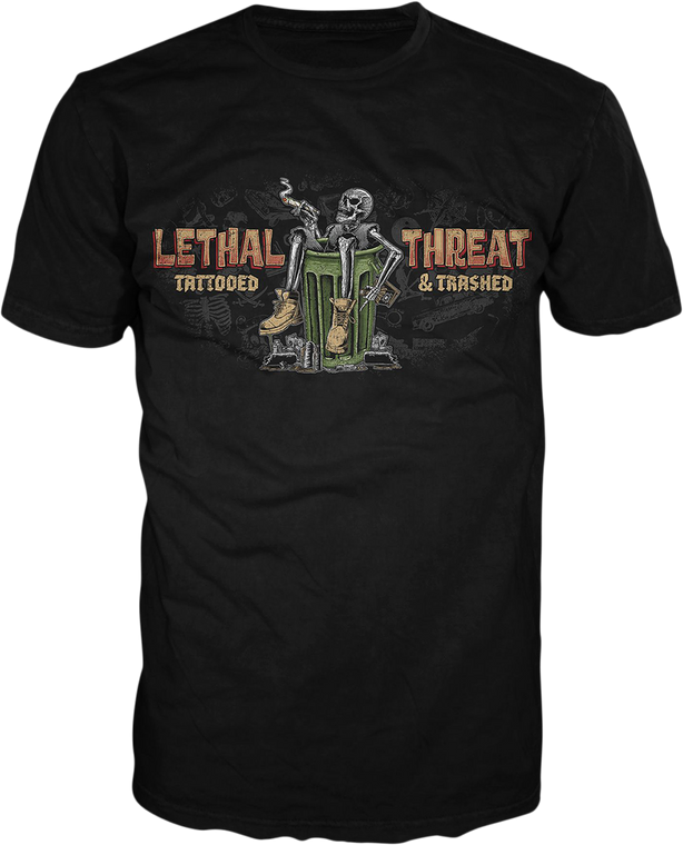 Lethal Threat - Tattooed & Trashed T-Shirt - Black - 2XL - Tattooed & Trashed T-Shirt - LT20892XXL
