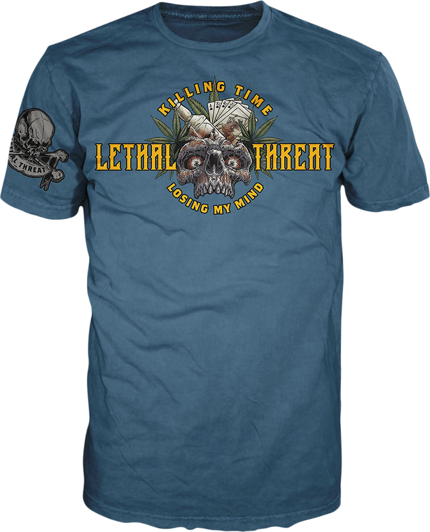 Lethal Threat - Killing Time T-Shirt - Blue - Large - Killing Time T-Shirt - VV40175L