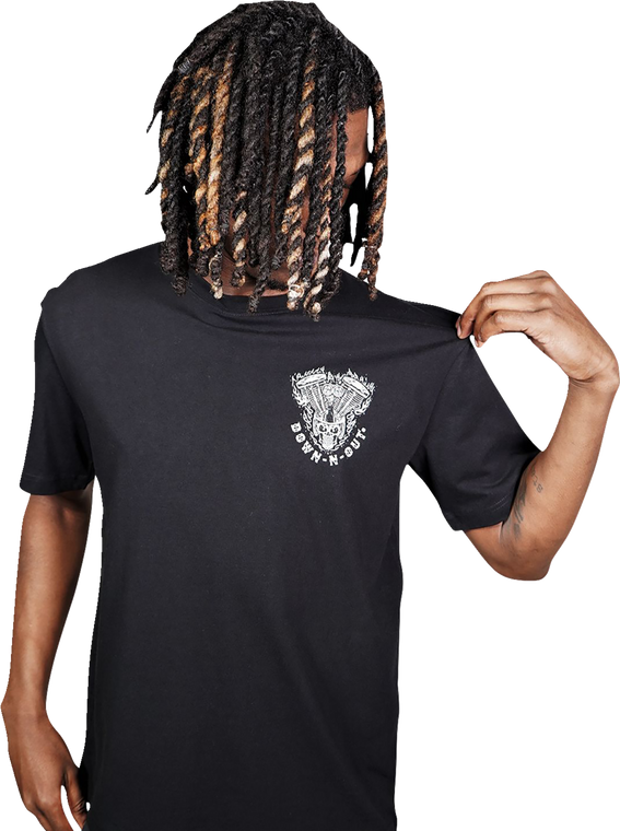 Lethal Threat - Down-N-Out Shove It T-Shirt - Black - Medium - Down-N-Out Shove It T-Shirt - DT10046M