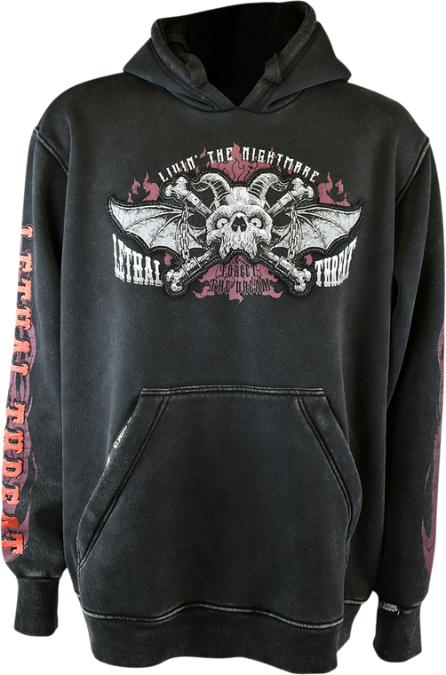 Lethal Threat - Livin' the Nightmare Hoodie - Black - 3XL - Livin' the Nightmare Hoodie - HD84065XXXL Lethal Threat - Livin' the Nightmare Hoodie - Black - 3XL - Livin' the Nightmare Hoodie - HD84065XXXL