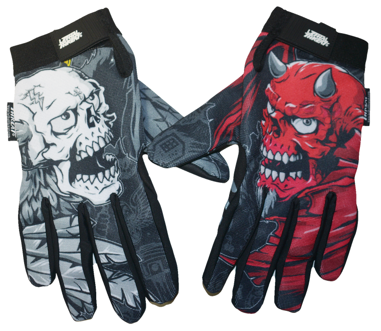 Lethal Threat - Good N Evil Skulls Gloves - Black - Medium - Good N Evil Skulls Gloves - GL15021M