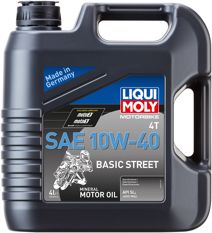 Liqui Moly - Basic Street 4T Oil - 10W-40 - 4L - Basic Street 4T Engine Oil - 20192