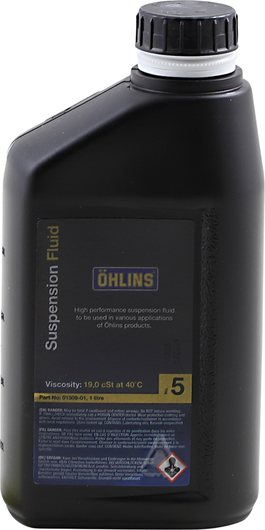 Ohlins - Road and Track Suspension Fluid - 5wt - 1L - Fork/Suspension Oil - 01309-01 Ohlins - Road and Track Suspension Fluid - 5wt - 1L - Fork/Suspension Oil - 01309-01