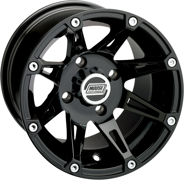Moose Utility - Wheel - 387X - Front - Black - 12x7 - 4/156 - 4+3 - 387X Wheel - 387MO127156GB4