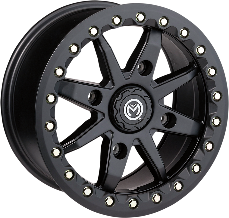 Moose Utility - Wheel - 544X Beadlock - Front/Rear - Black - 14x7 - 4/110 - 5+2 - 544X Beadlock Wheel - 544BL147110SB54