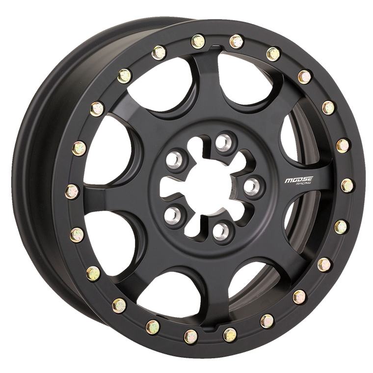Moose Utility - Wheel - 351X 5-Lug Beadlock - Front/Rear - Satin Black - 15x7 - 5/4.5 - 5+2 - 351X 5-Lug Beadlock Wheel - 351BM157545SB64