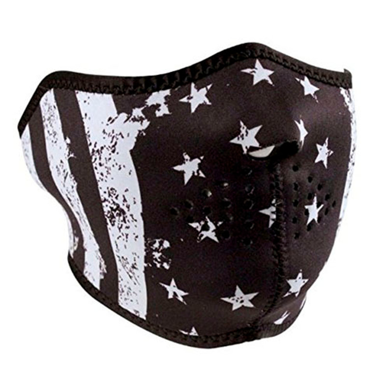 Balboa - Half Mask, Neoprene, Black & White Flag - WNFM091H Balboa - Half Mask, Neoprene, Black & White Flag - WNFM091H