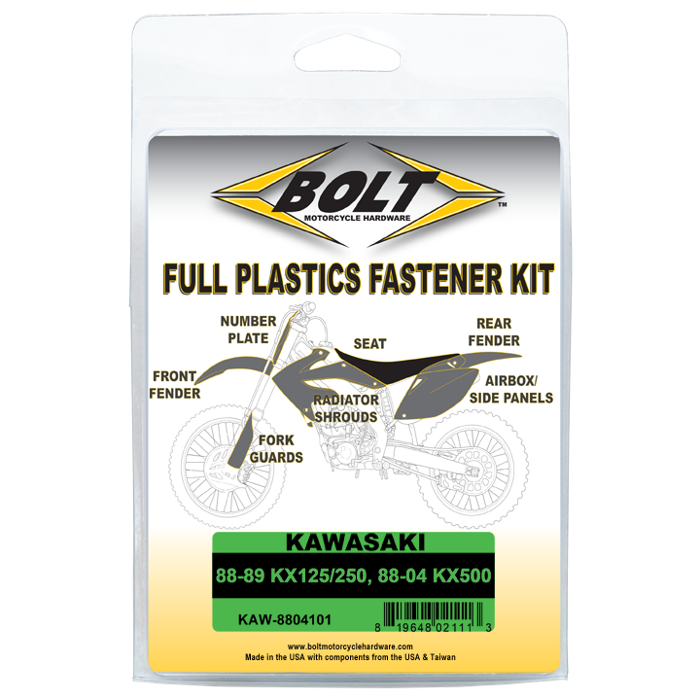 Bolt Motorcycle Hardware, Inc - Body Work Fastener Kit - Kaw - KAW-8804101
