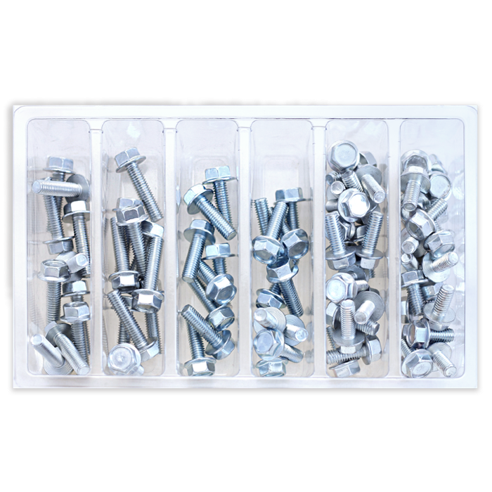 Bolt Motorcycle Hardware, Inc - Svc M6 10mm Hex Flng Bolt Asst - SV-M6HEX10