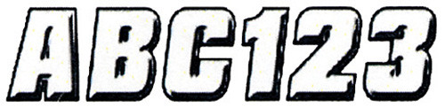 Hardline - 2" Letter & Number Kit White / Black - WHBLK500