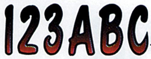 Hardline - 3" Letter & Number Kit Red / Black - REBKG200