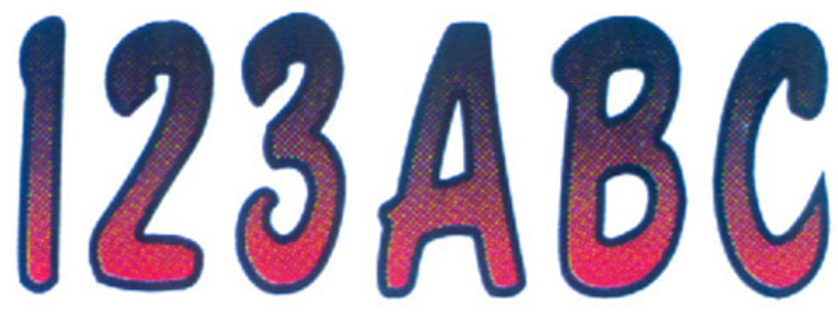 Hardline - 3" Letter & Number Kit Red / Purple - REPUG200 Hardline - 3" Letter & Number Kit Red / Purple - REPUG200