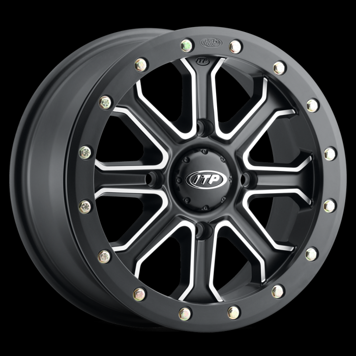 Itp Tires - Itp Inertia Whl 15x7, 4/137-5+2 (+40mm) Matte Black/machined - 1522529727B