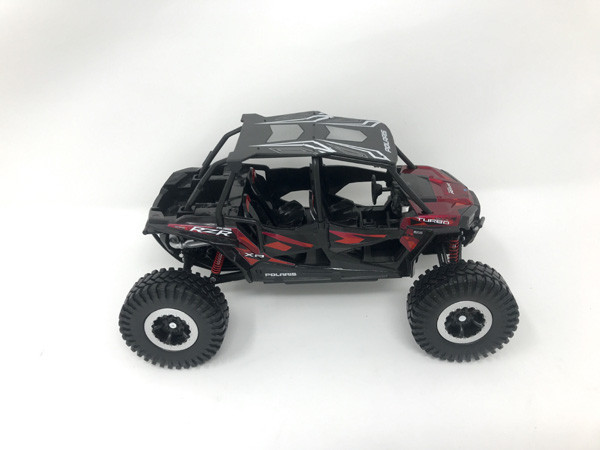 New Ray - 1/18 Polaris Rzr Xp 4 Turbo Rock Crawler (titanium Metallic) - 57976B