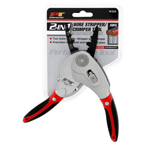 Performancetool - 2-in-1 Wire Stripper/crimper - W202