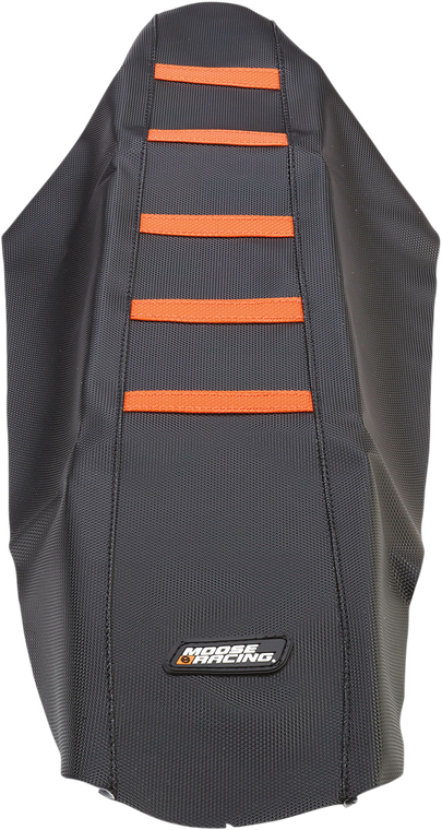 Moose Racing - Ribbed Seat Cover - Black Cover/Orange Ribs - KTM - Ribbed Seat Cover - KTM12507-336RT