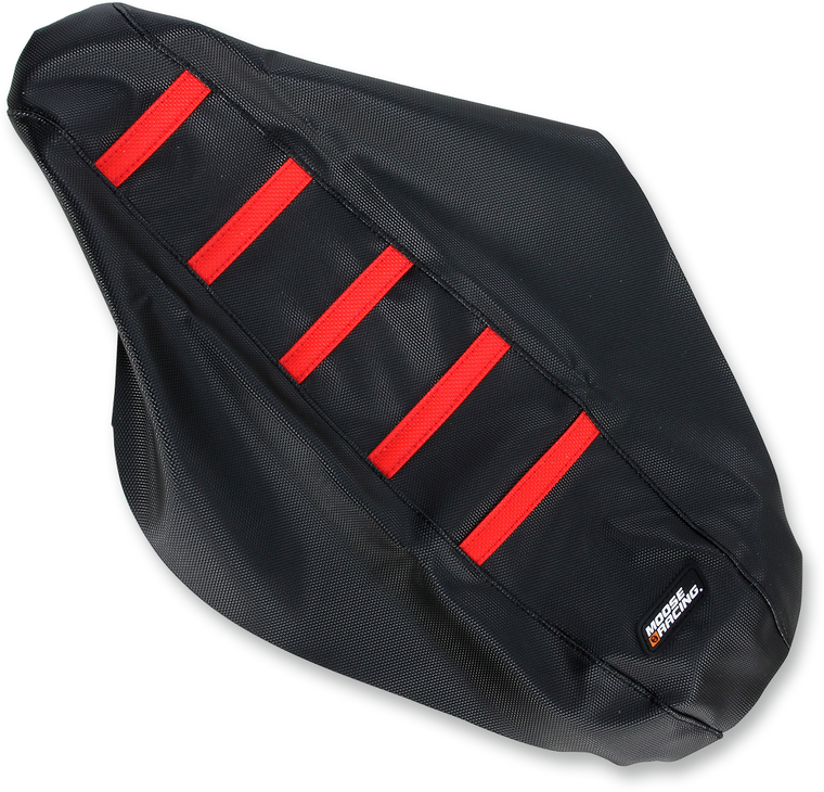 Moose Racing - Ribbed Seat Cover - Black Cover/Red Ribs - Honda - Ribbed Seat Cover - CRF45017