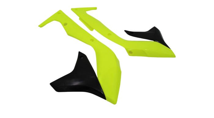 Polisport - Polisport Radiator Scoops Kawasaki, Flo Yellow - 8418300004