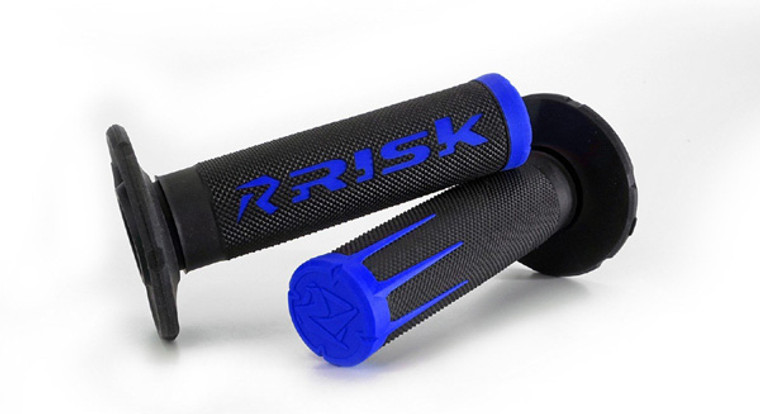 Risk Racing - Risk Racing Moto Grips - Fusion 2.0 With Grip Tech - Blue - 285 Risk Racing - Risk Racing Moto Grips - Fusion 2.0 With Grip Tech - Blue - 285
