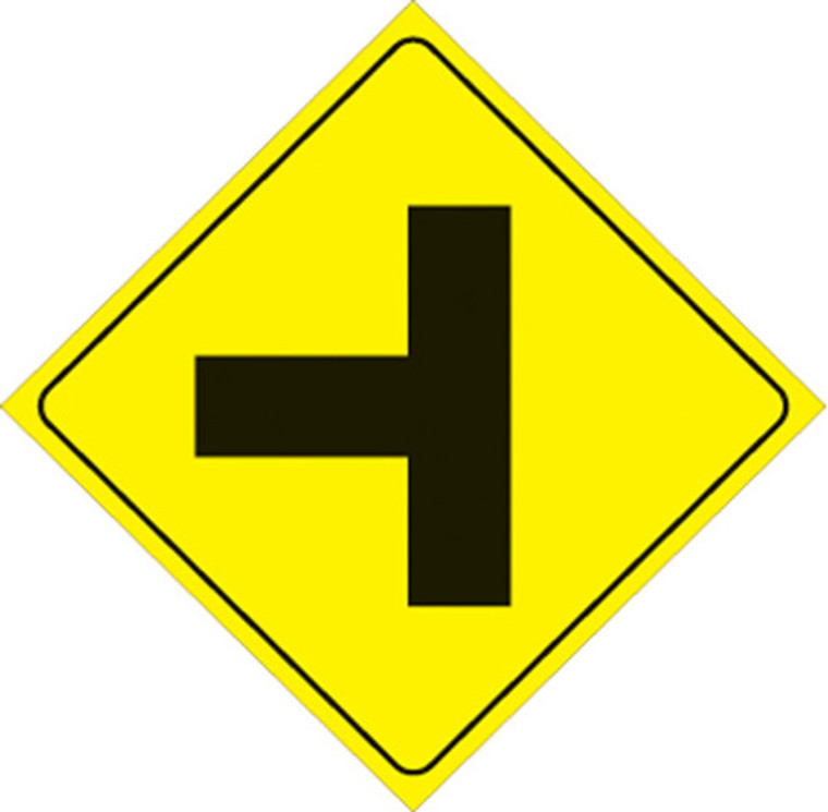 Voss Signs - Yellow Plastic Reflective Sign 12" - Left T-intersection - 467 LT YR Voss Signs - Yellow Plastic Reflective Sign 12" - Left T-intersection - 467 LT YR