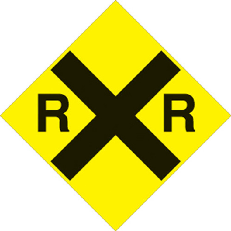 Voss Signs - Yellow Plastic Reflective Sign 12" - Railroad - 489 RR YR Voss Signs - Yellow Plastic Reflective Sign 12" - Railroad - 489 RR YR
