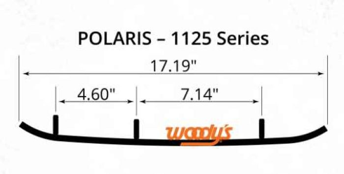Woodys - 4" X 60â° Turning 1 1/2" End Pad With Hard Weld - AP4-1125