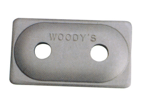 Woodys - Angled Double Digger Aluminum Support Plate 5/16" - 48 Pcs - ADA2-3775-B